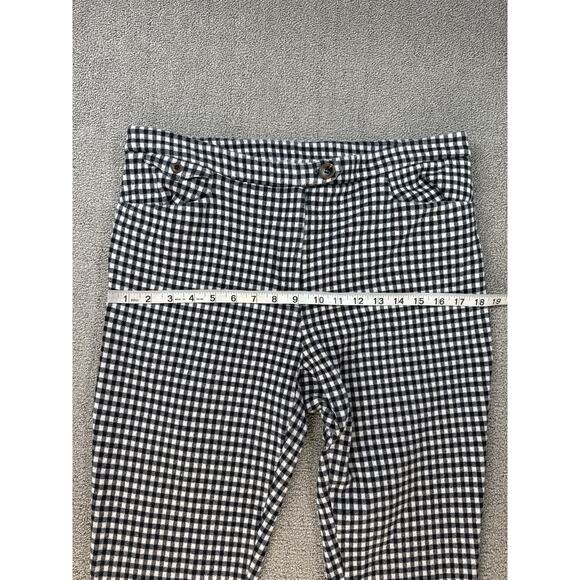 by Anthropologie Trouser Pant Capri The Essential Crop Flare Gingham Check 12 - Picture 7 of 10